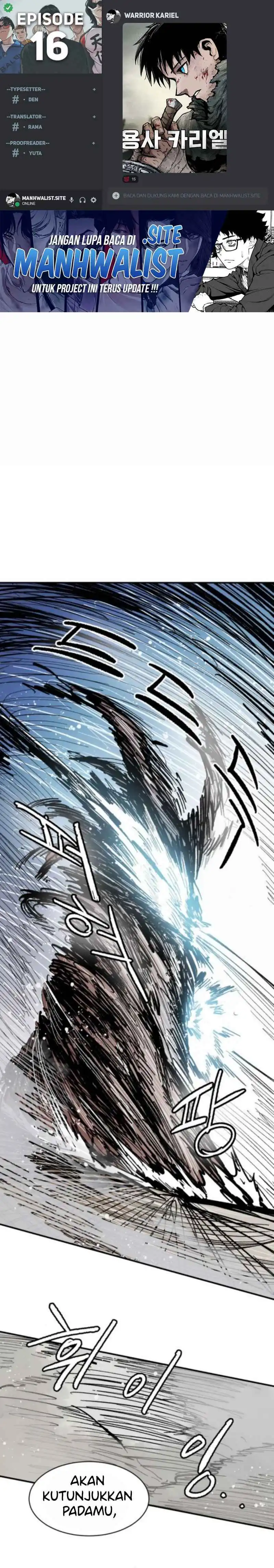 Halaman 1 dari Warrior Kariel Chapter 16