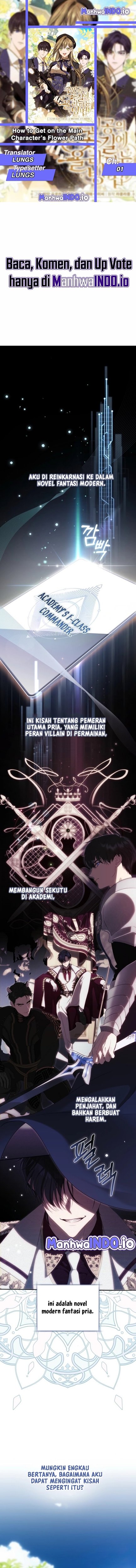 Halaman 1 dari How to Get On the Main Character’s Flower Path Chapter 1