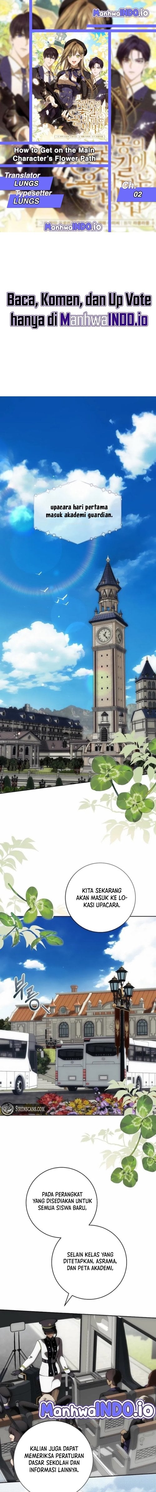 Halaman 1 dari How to Get On the Main Character’s Flower Path Chapter 2
