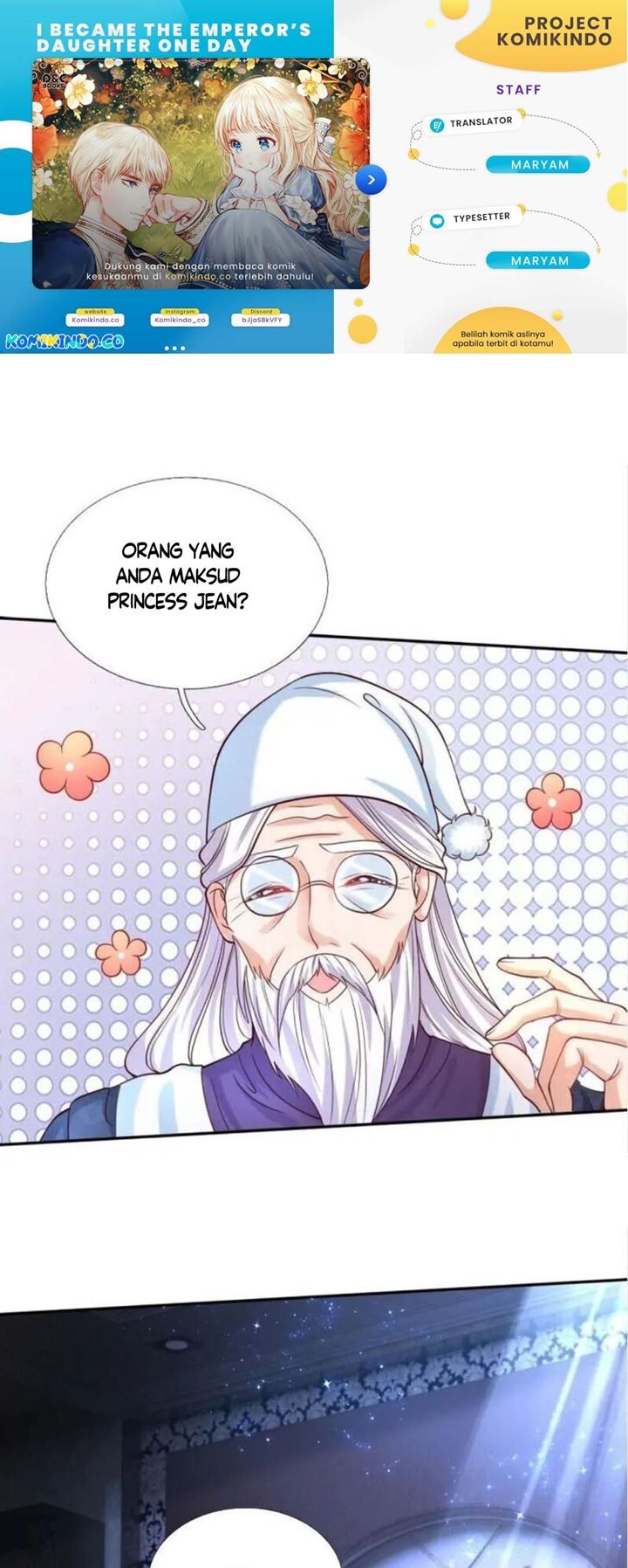 Halaman 1 dari I Became The Emperor’s Daughter One Day Chapter 103
