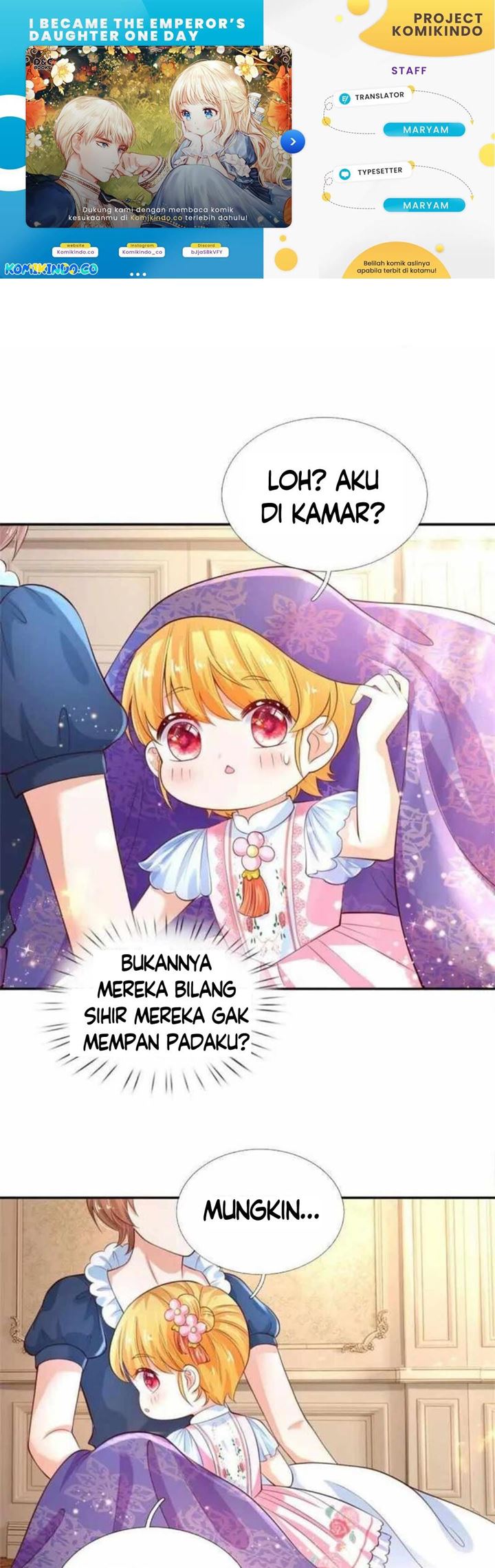 Halaman 1 dari I Became The Emperor’s Daughter One Day Chapter 131