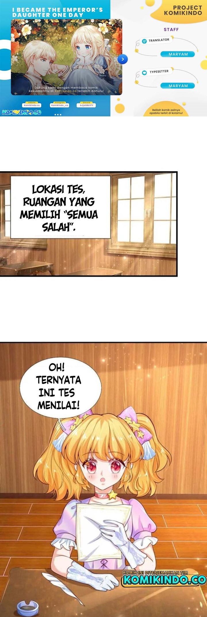 Halaman 1 dari I Became The Emperor’s Daughter One Day Chapter 148