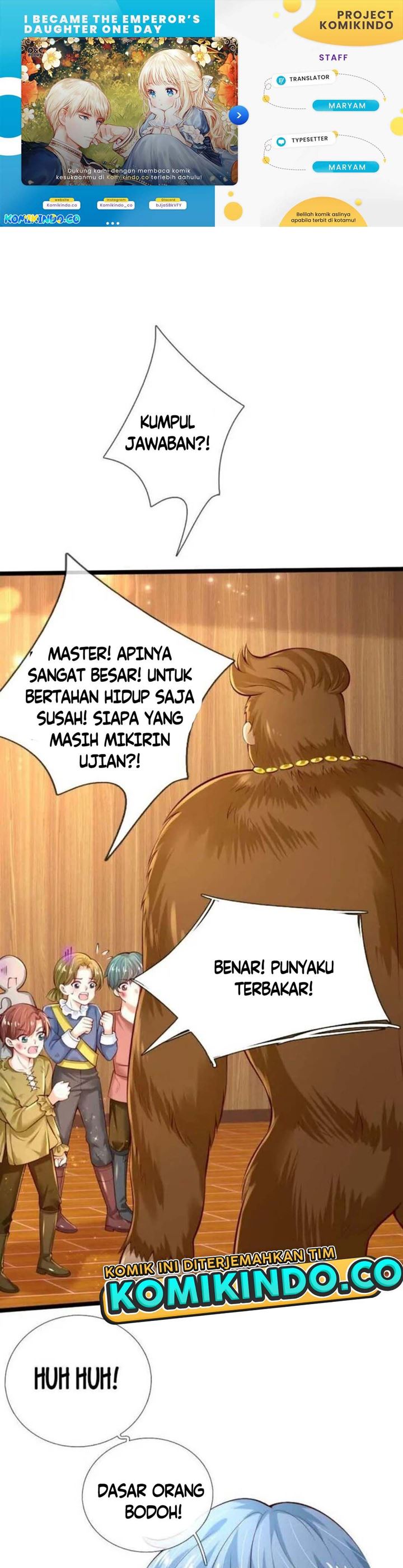 Halaman 1 dari I Became The Emperor’s Daughter One Day Chapter 152