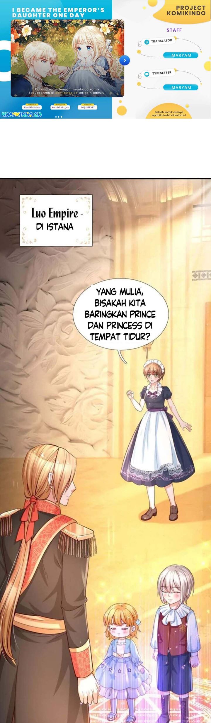 Halaman 1 dari I Became The Emperor’s Daughter One Day Chapter 164