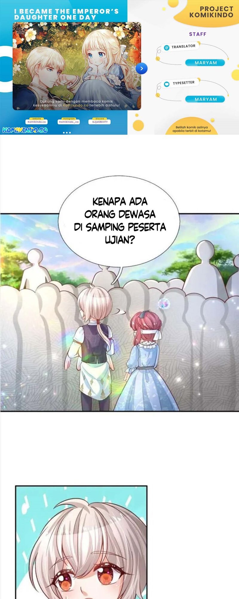 Halaman 1 dari I Became The Emperor’s Daughter One Day Chapter 172