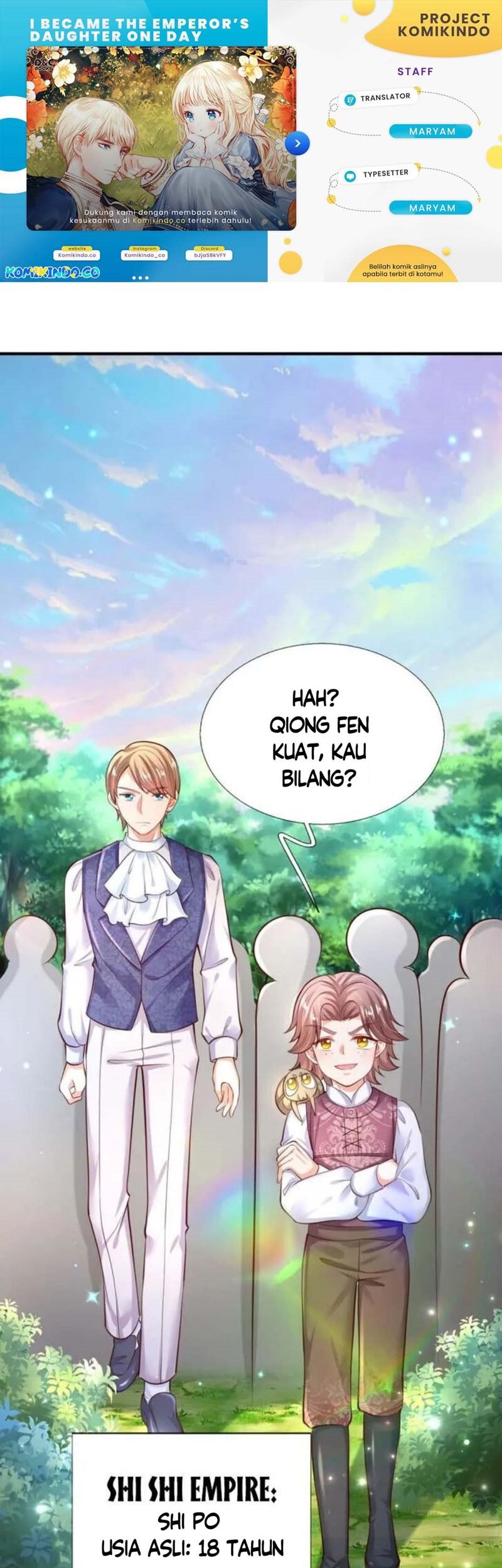 Halaman 1 dari I Became The Emperor’s Daughter One Day Chapter 173
