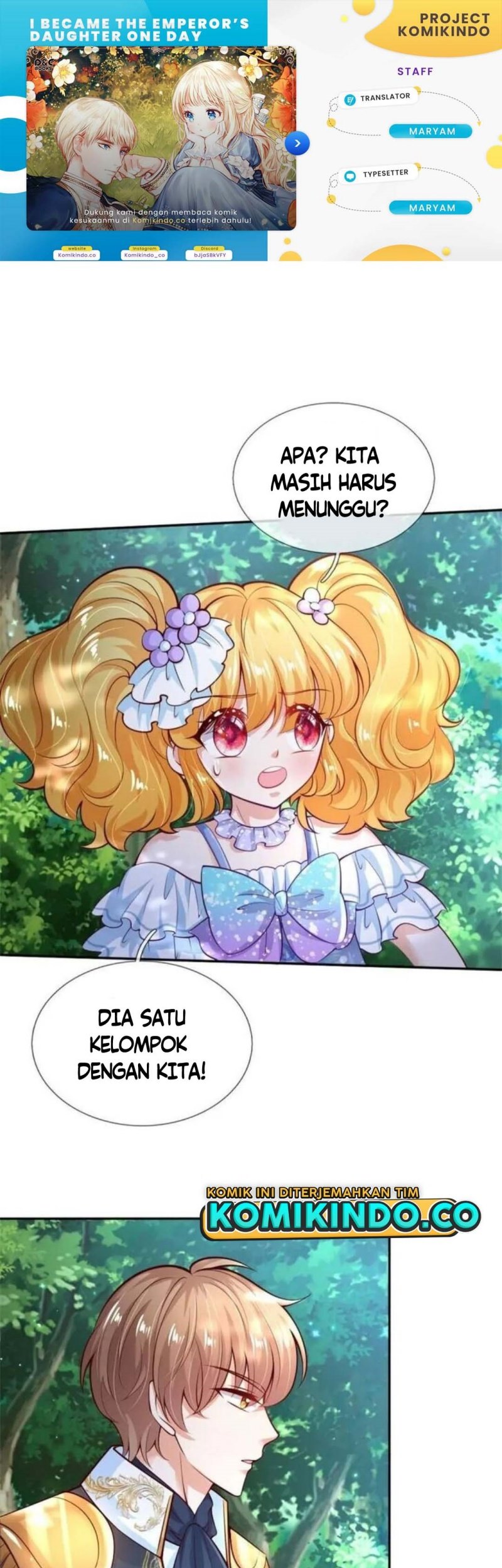 Halaman 1 dari I Became The Emperor’s Daughter One Day Chapter 181