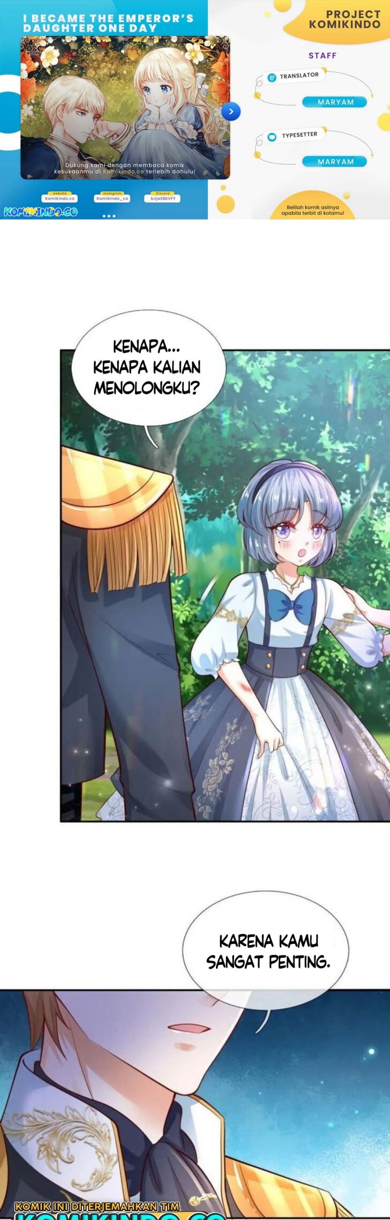 Halaman 1 dari I Became The Emperor’s Daughter One Day Chapter 185