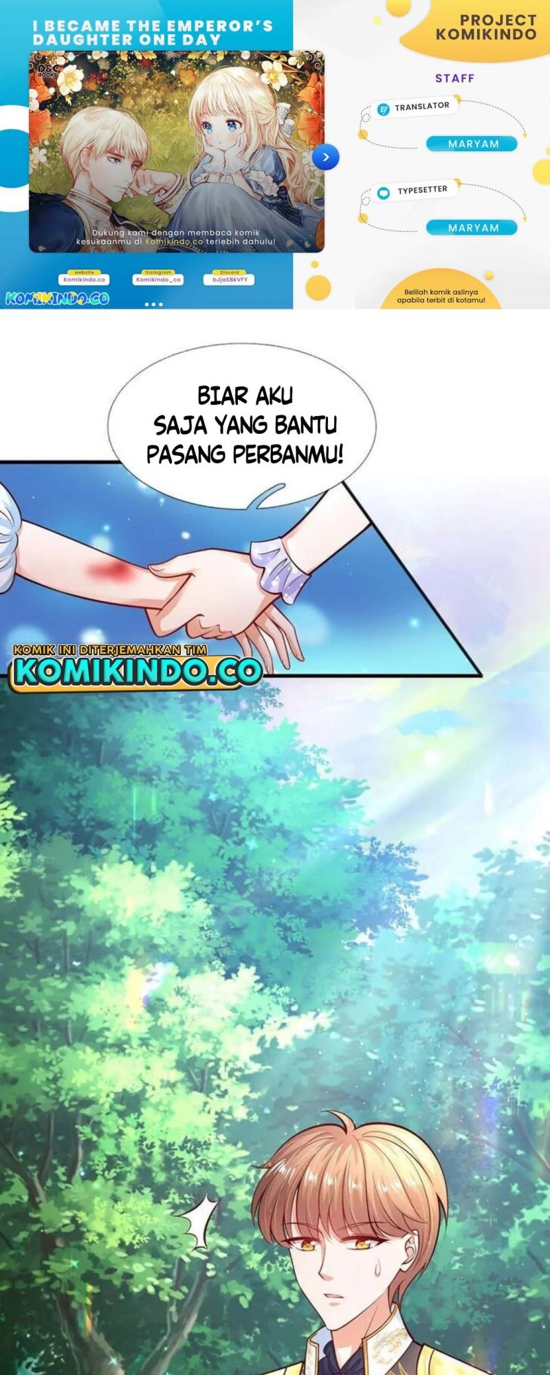 Halaman 1 dari I Became The Emperor’s Daughter One Day Chapter 195