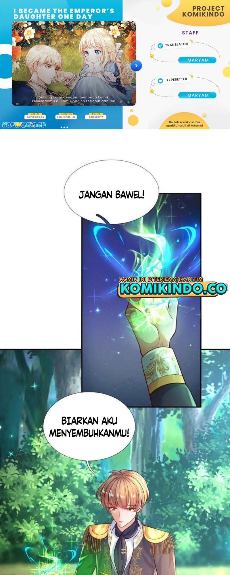 Halaman 1 dari I Became The Emperor’s Daughter One Day Chapter 196