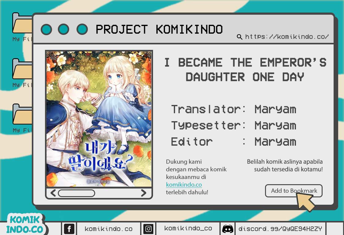 Halaman 1 dari I Became The Emperor’s Daughter One Day Chapter 45