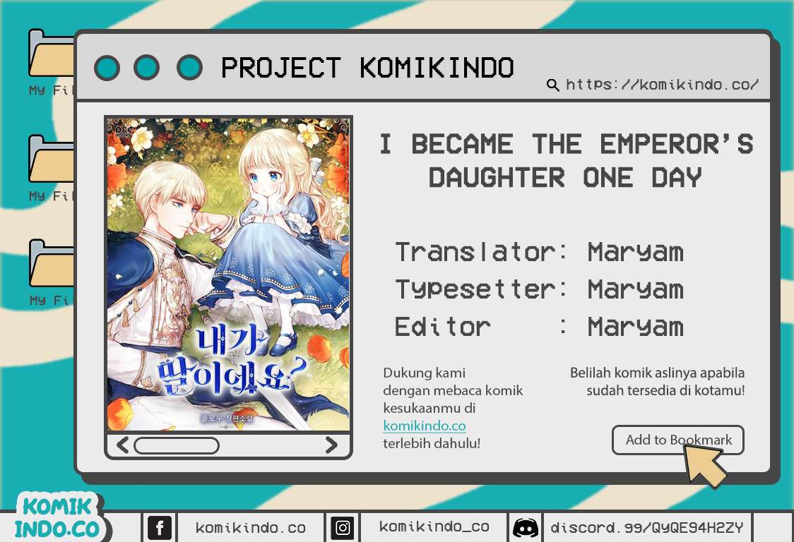 Halaman 1 dari I Became The Emperor’s Daughter One Day Chapter 50
