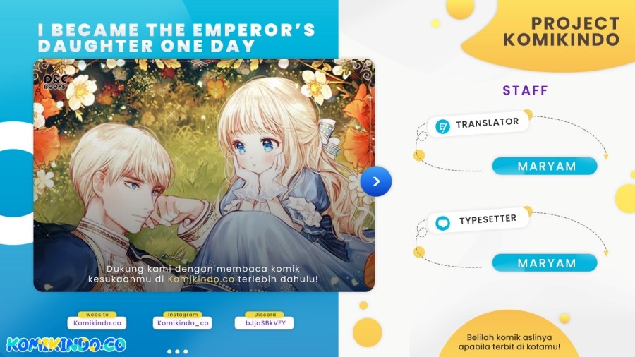 Halaman 1 dari I Became The Emperor’s Daughter One Day Chapter 54