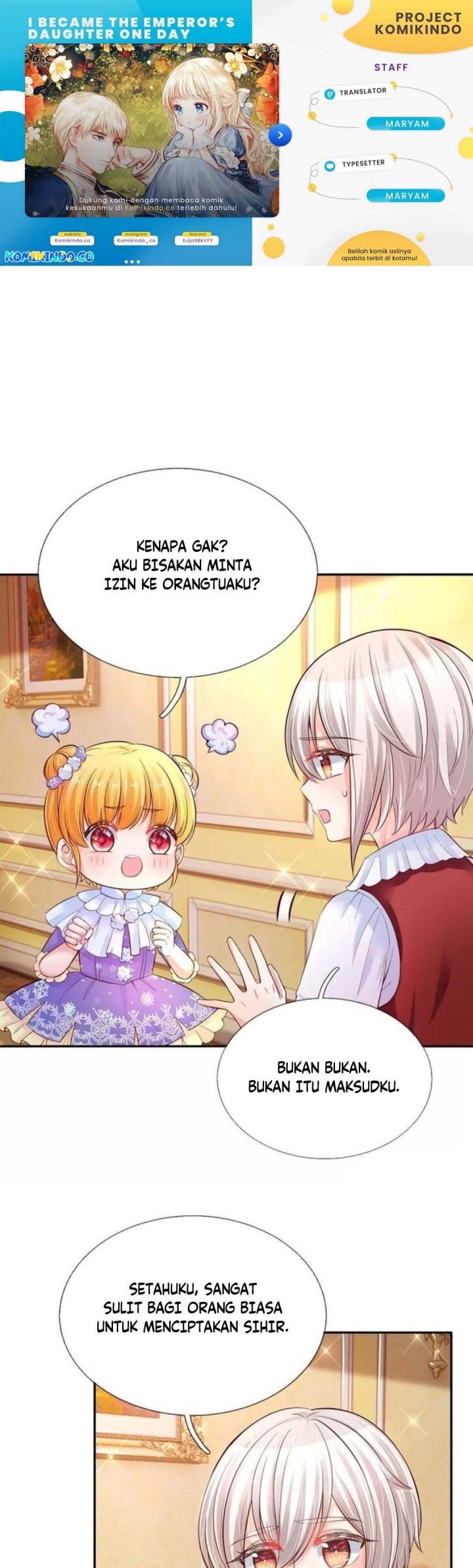 Halaman 1 dari I Became The Emperor’s Daughter One Day Chapter 62