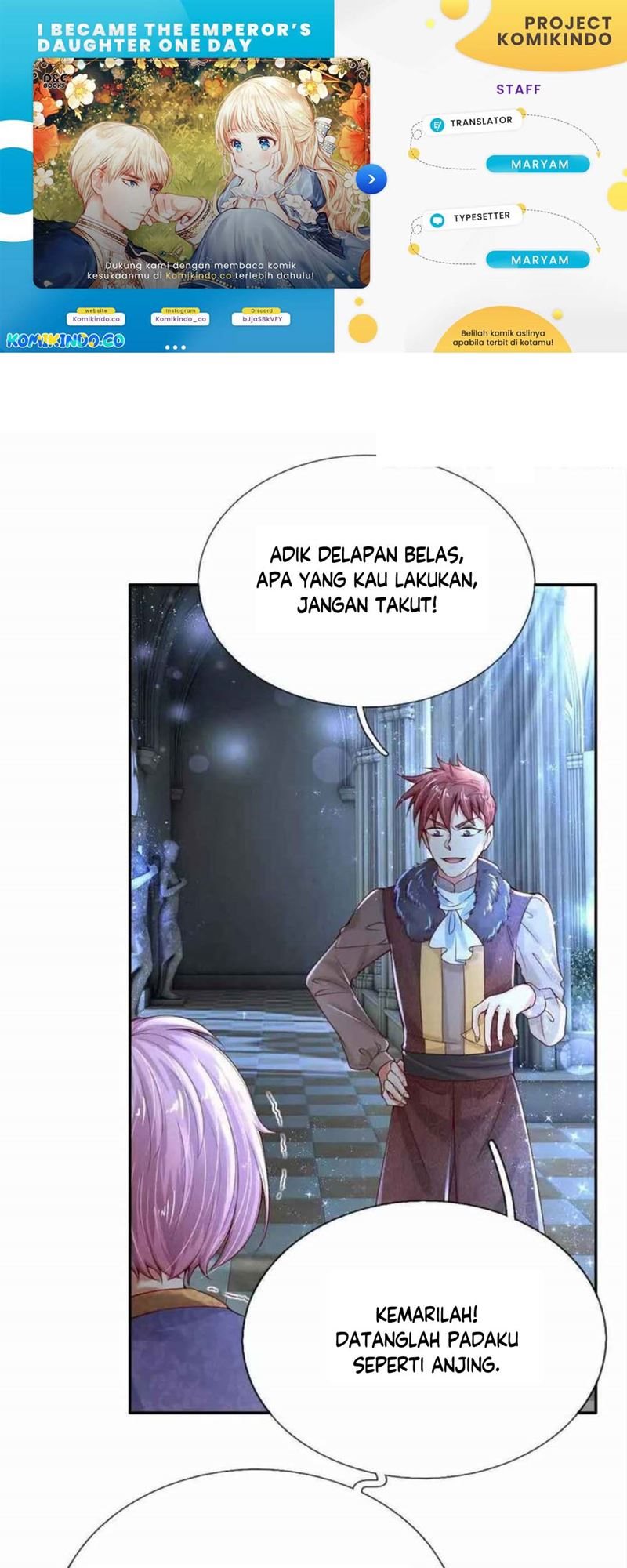 Halaman 1 dari I Became The Emperor’s Daughter One Day Chapter 73