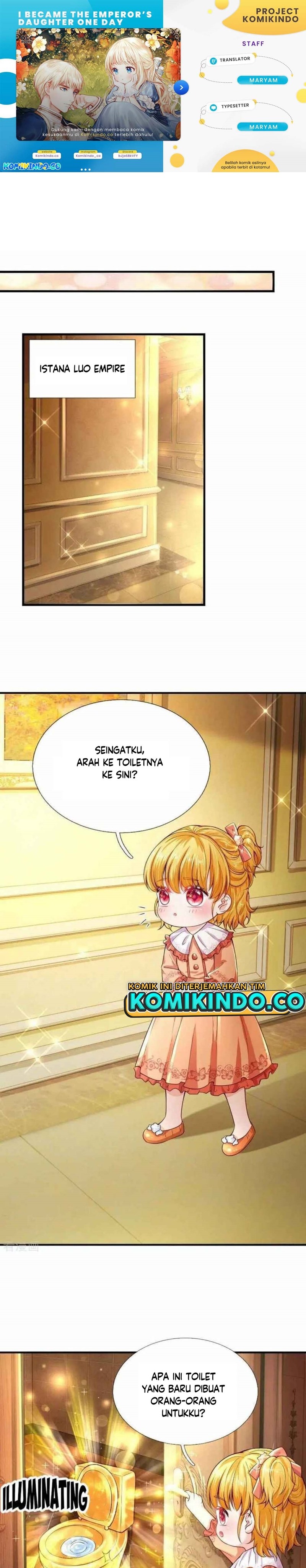 Halaman 1 dari I Became The Emperor’s Daughter One Day Chapter 77