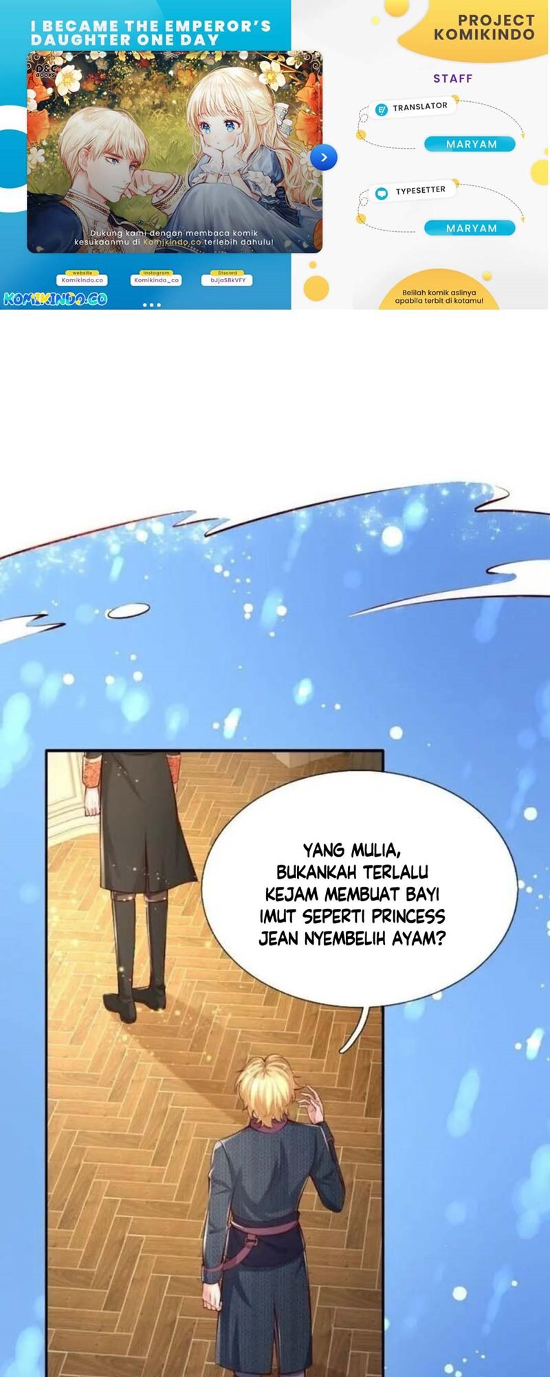 Halaman 1 dari I Became The Emperor’s Daughter One Day Chapter 97