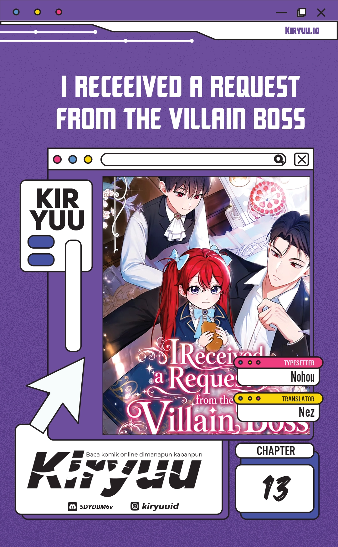 Halaman 2 dari I Received a Request from the Villain Boss Chapter 13
