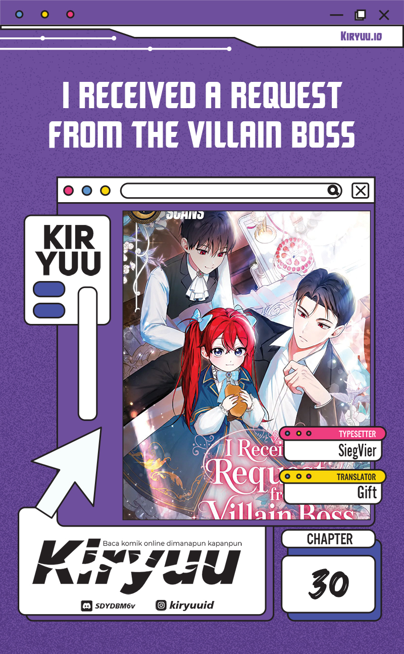 Halaman 1 dari I Received a Request from the Villain Boss Chapter 30