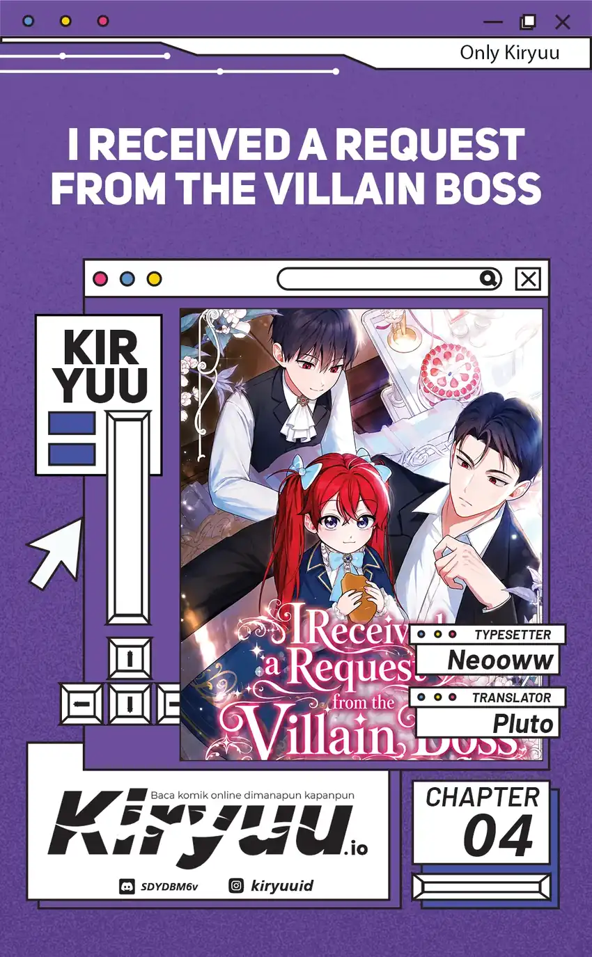 Halaman 1 dari I Received a Request from the Villain Boss Chapter 4