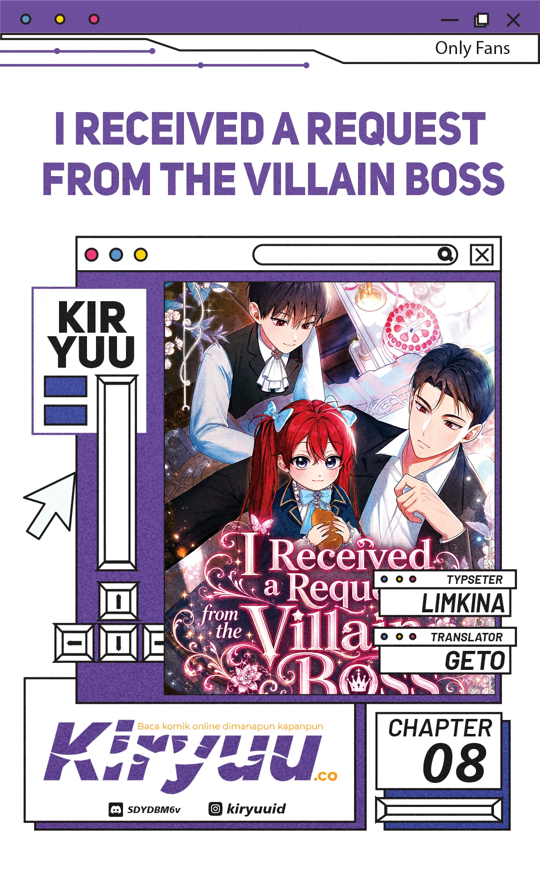 Halaman 1 dari I Received a Request from the Villain Boss Chapter 8