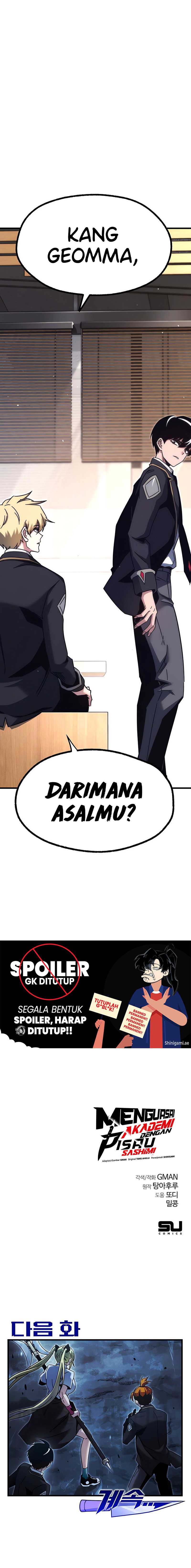 Halaman 18 dari I Took over The Academy With a Single Sashimi Knife Chapter 16