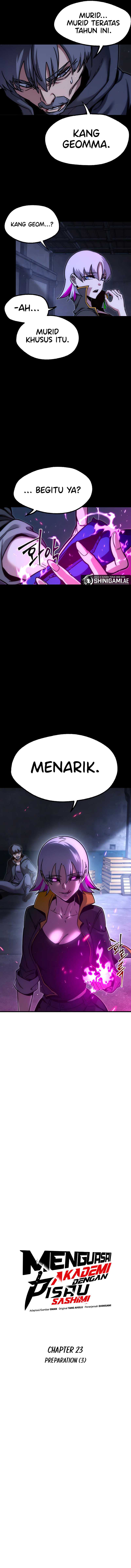 Halaman 4 dari I Took over The Academy With a Single Sashimi Knife Chapter 23