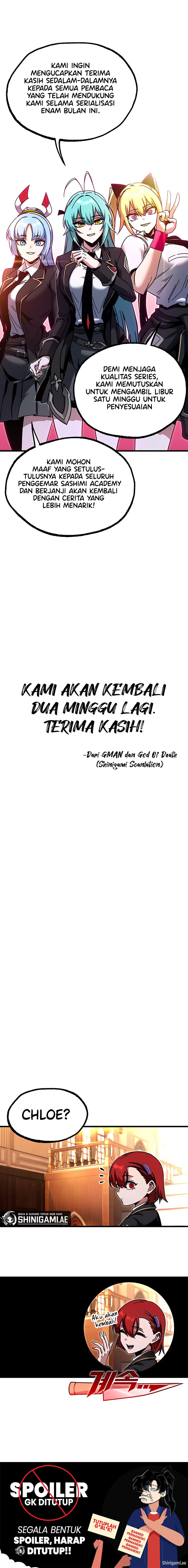 Halaman 22 dari I Took over The Academy With a Single Sashimi Knife Chapter 31