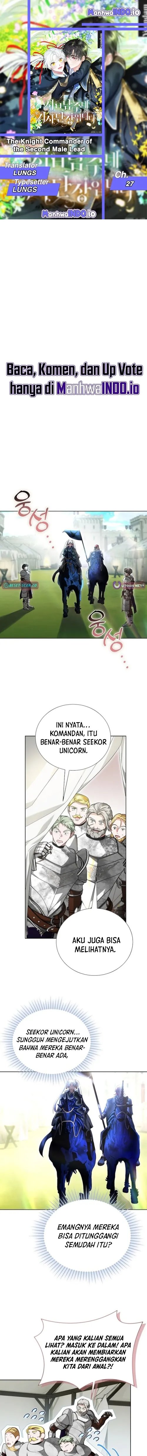 Halaman 1 dari I'm the Commander of the Second Male Lead's Knights Chapter 27