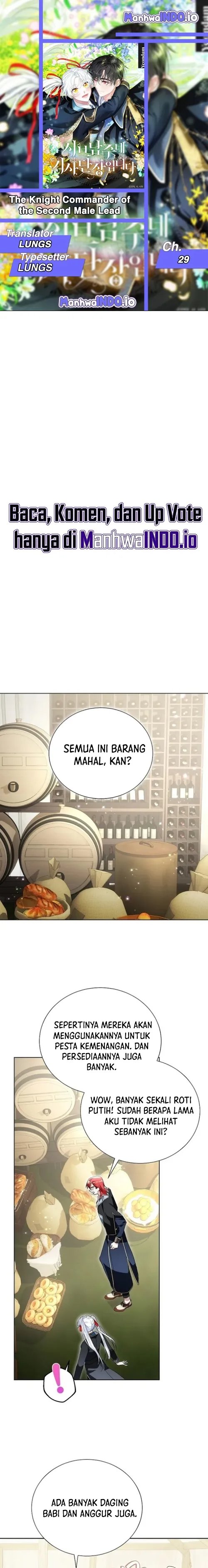 Halaman 1 dari I'm the Commander of the Second Male Lead's Knights Chapter 29