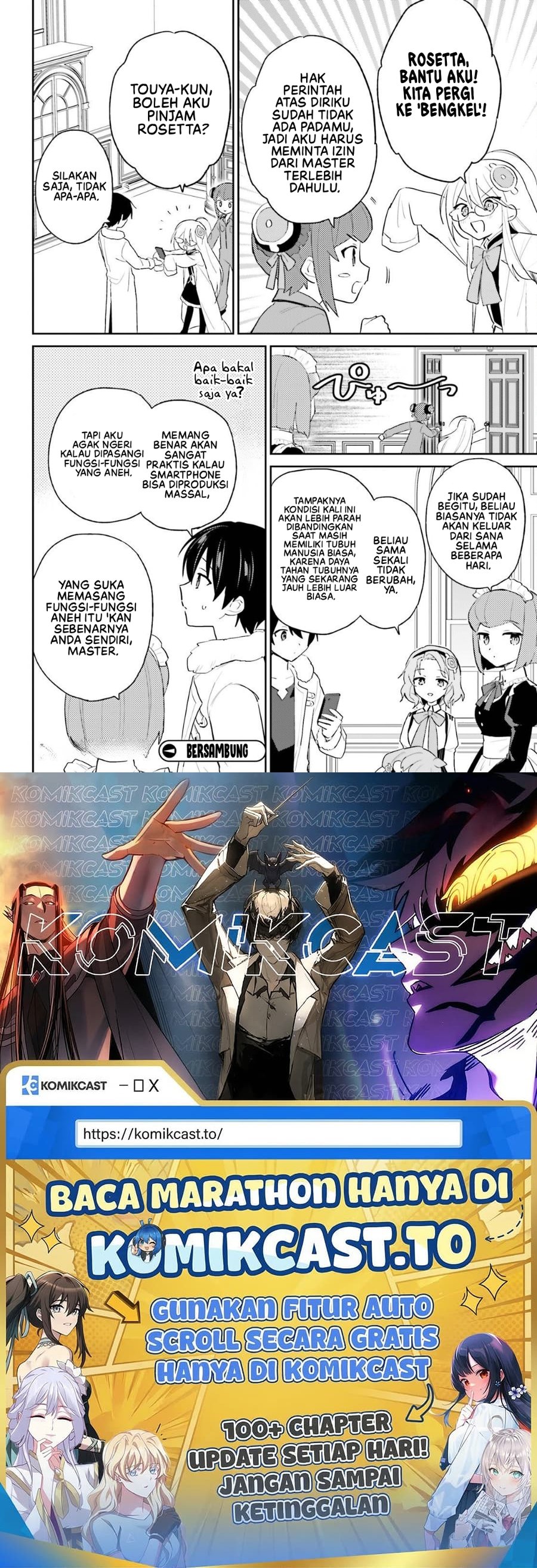 Halaman 21 dari Isekai wa Smartphone to Tomo ni. Chapter 115