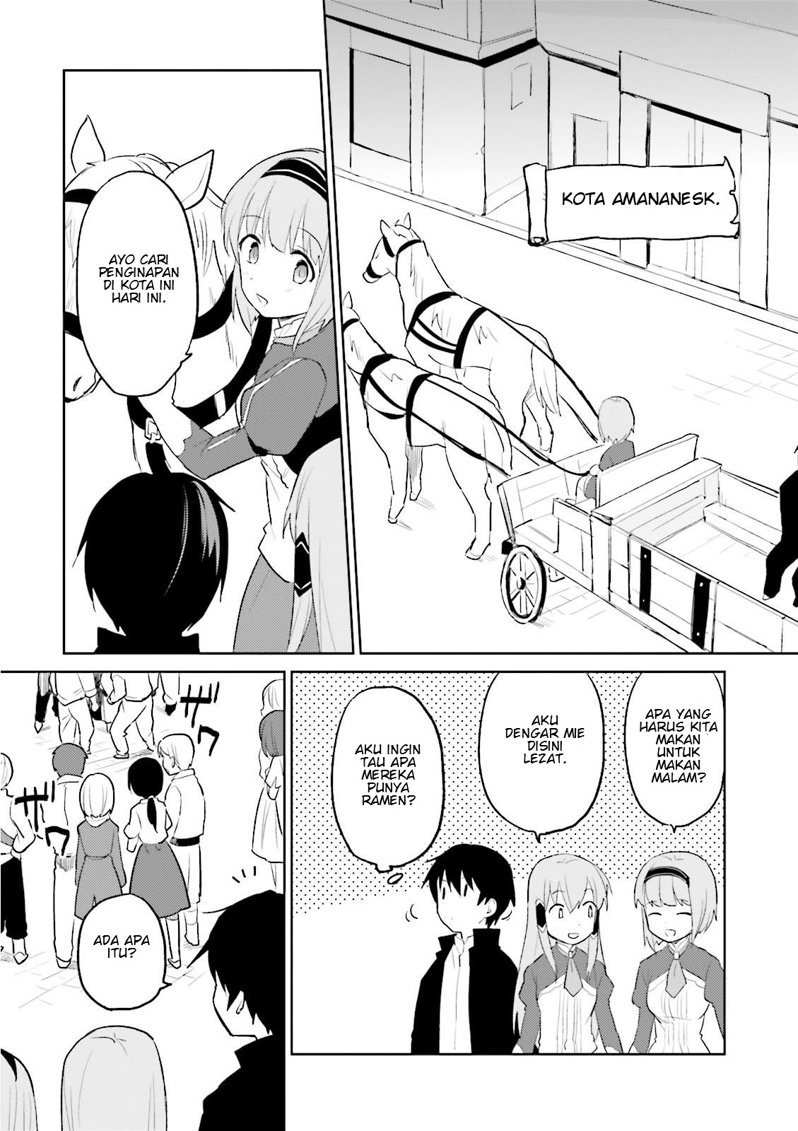 Halaman 5 dari Isekai wa Smartphone to Tomo ni. Chapter 3