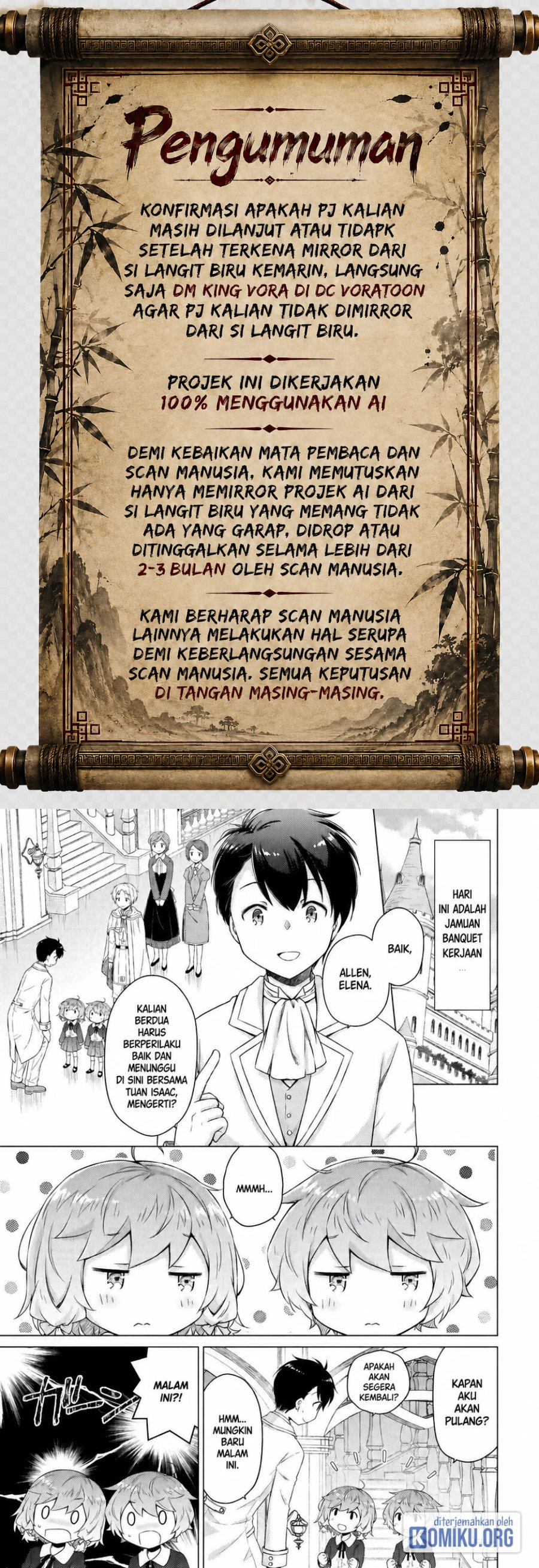 Halaman 1 dari Isekai Yururi Kikou - Raising Children While Being an Adventurer Chapter 76