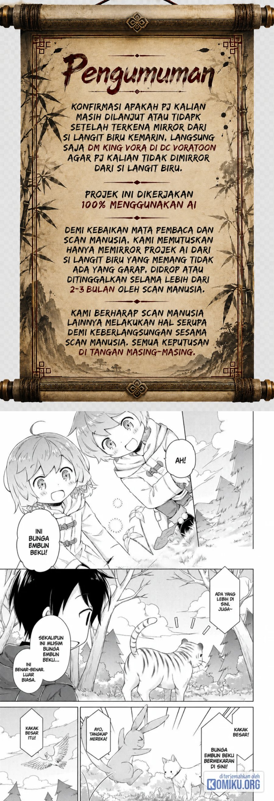 Halaman 1 dari Isekai Yururi Kikou - Raising Children While Being an Adventurer Chapter 78