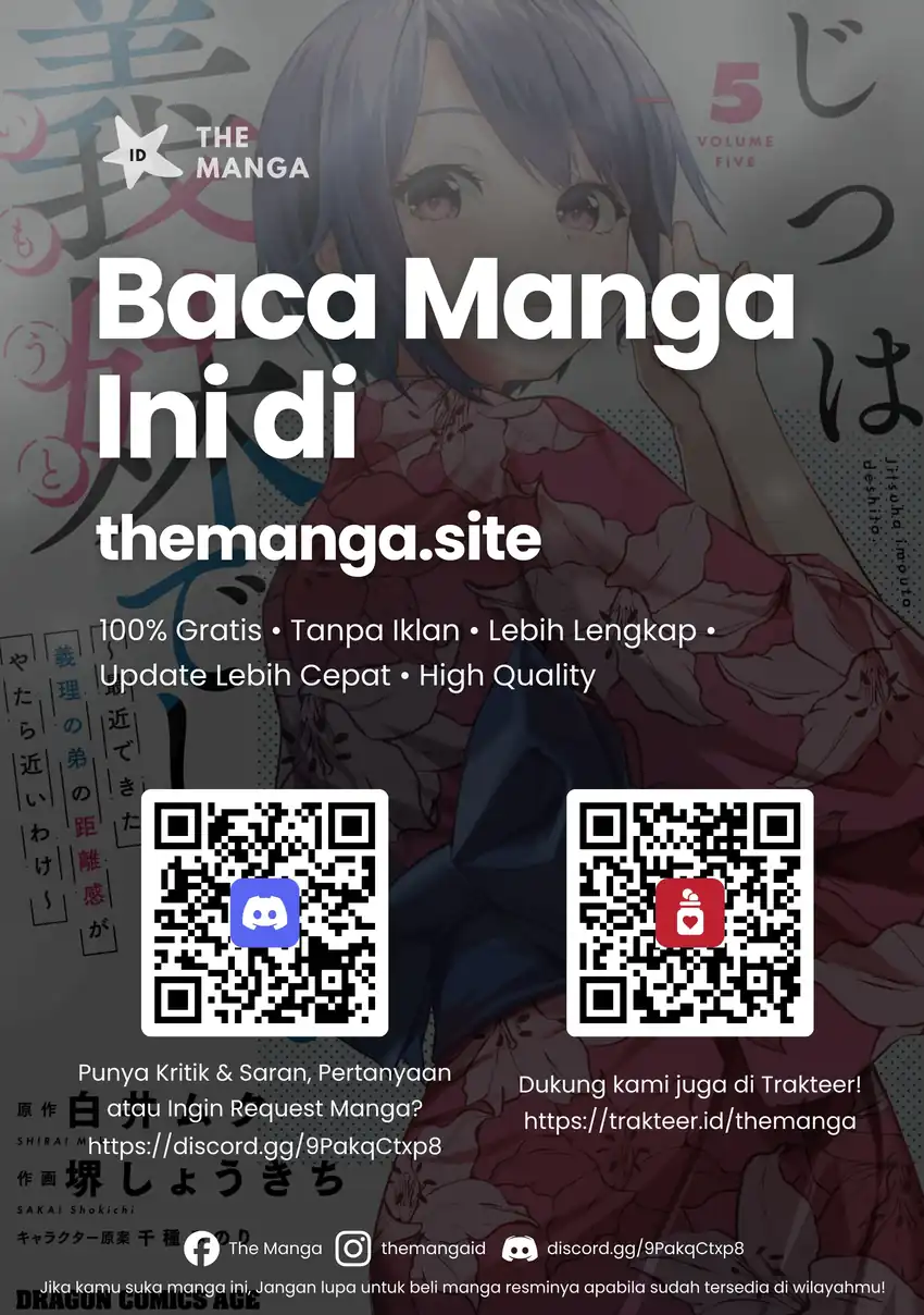 Jitsu wa Gimai (Imouto) deshita. ~Saikin de Kitagiri no Otouto no Kyorikan ga Yatara Chikaiwake~ chapter 24 halaman 42