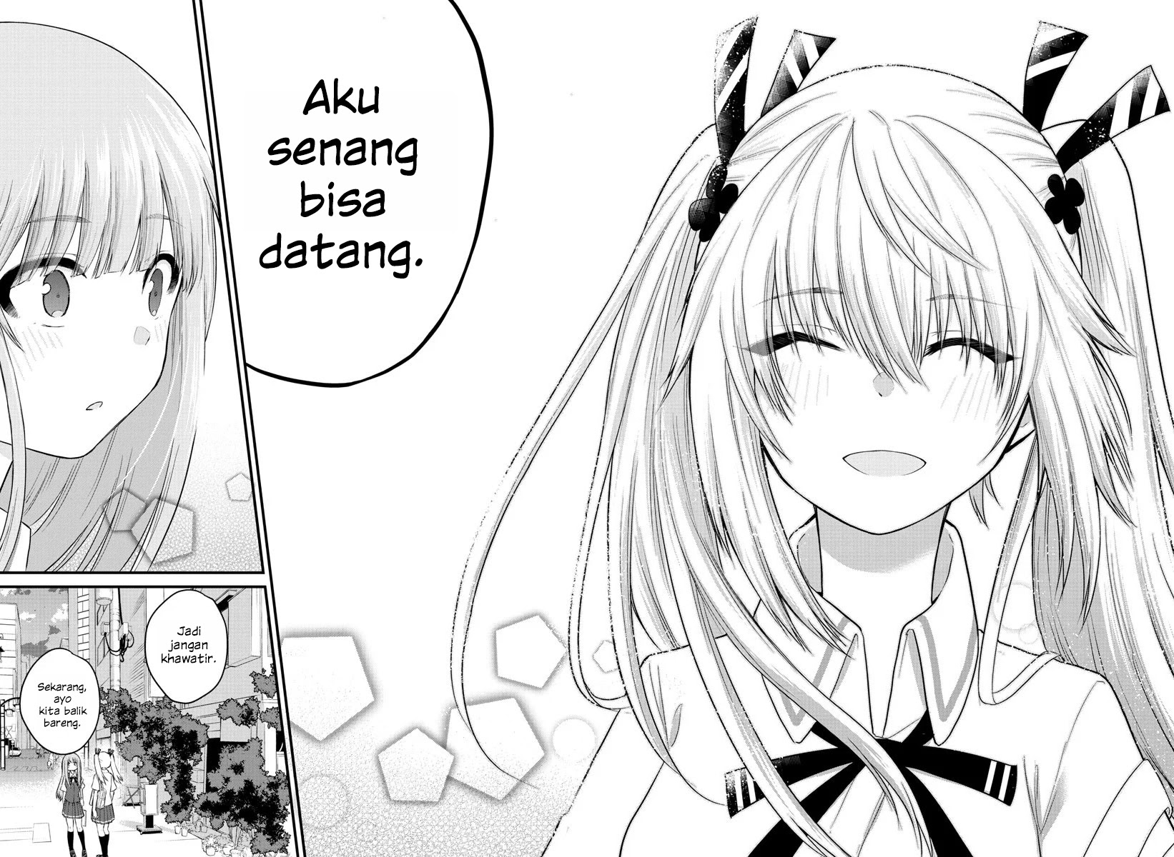 Halaman 6 dari Koe ga Dasenai Shoujo wa "Kanojo ga Yasashi Sugiru" to Omotte Iru Chapter 14