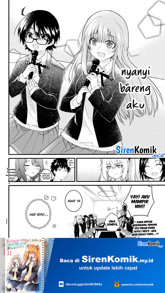 Halaman 9 dari Koe ga Dasenai Shoujo wa "Kanojo ga Yasashi Sugiru" to Omotte Iru Chapter 153