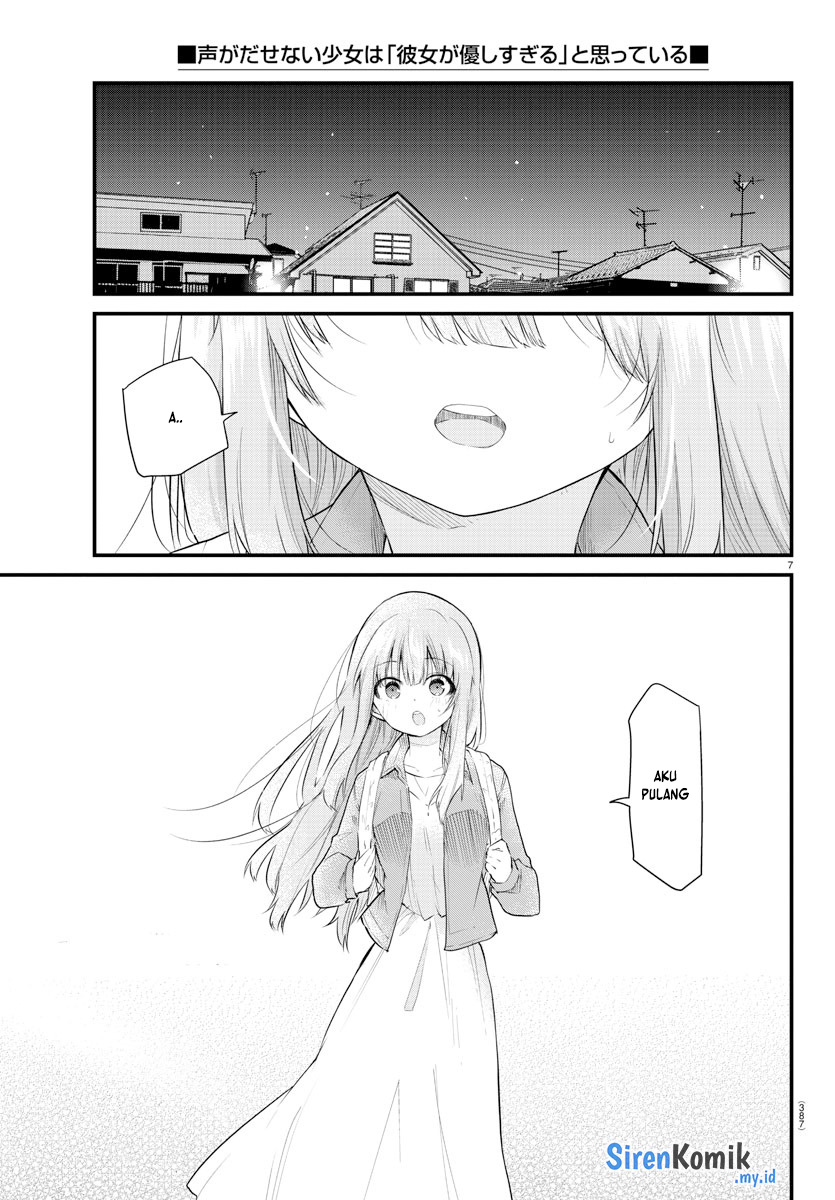 Halaman 8 dari Koe ga Dasenai Shoujo wa "Kanojo ga Yasashi Sugiru" to Omotte Iru Chapter 177