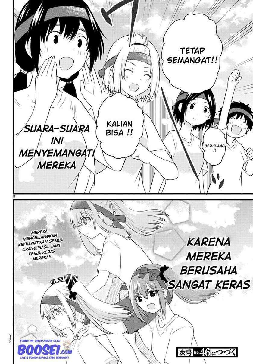 Halaman 9 dari Koe ga Dasenai Shoujo wa "Kanojo ga Yasashi Sugiru" to Omotte Iru Chapter 35