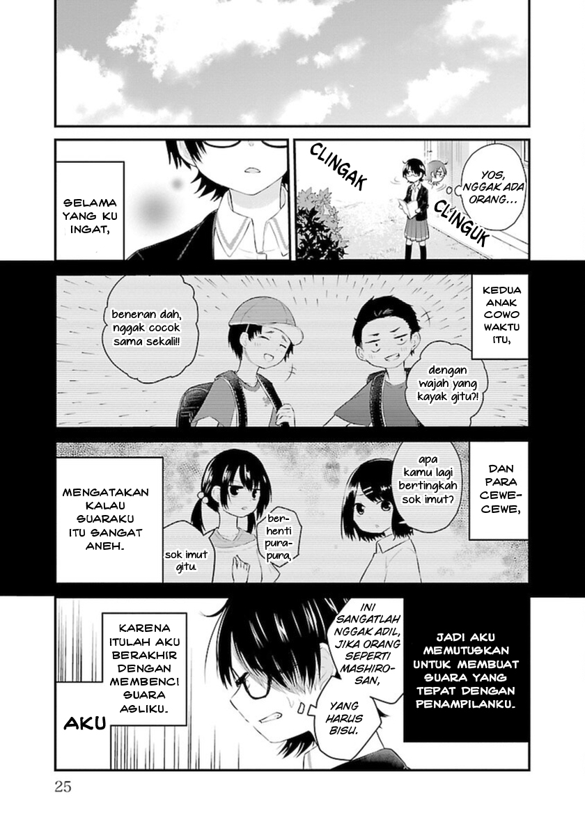 Halaman 8 dari Koe ga Dasenai Shoujo wa "Kanojo ga Yasashi Sugiru" to Omotte Iru Chapter 43