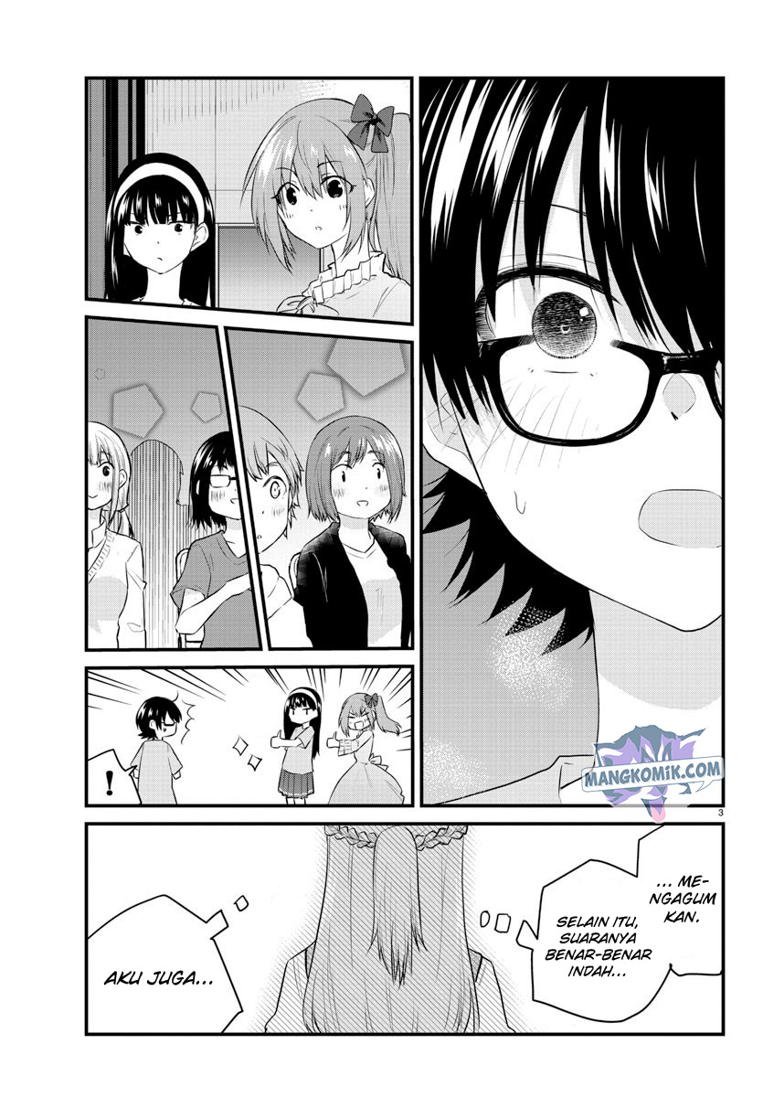 Halaman 5 dari Koe ga Dasenai Shoujo wa "Kanojo ga Yasashi Sugiru" to Omotte Iru Chapter 59