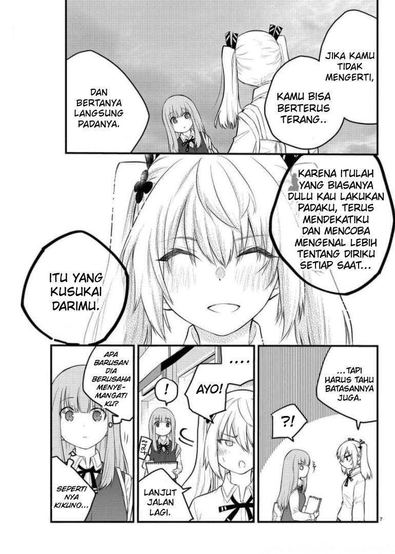 Halaman 9 dari Koe ga Dasenai Shoujo wa "Kanojo ga Yasashi Sugiru" to Omotte Iru Chapter 76