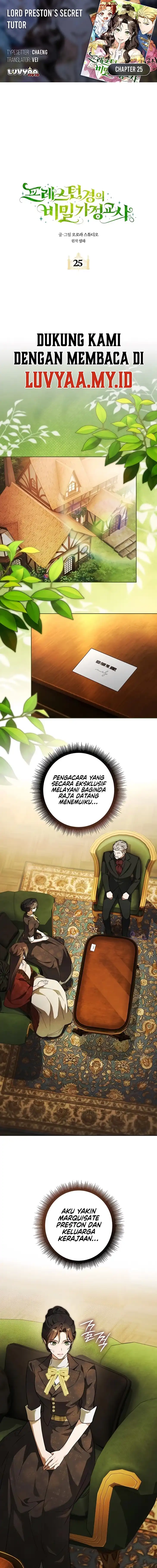 Halaman 1 dari Lord Preston’s Secret Tutor Chapter 25