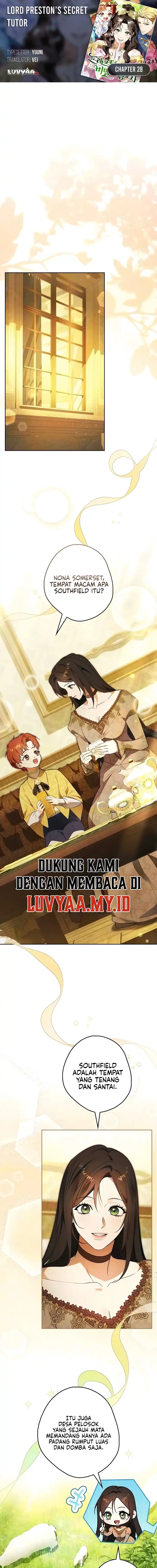 Halaman 1 dari Lord Preston’s Secret Tutor Chapter 28