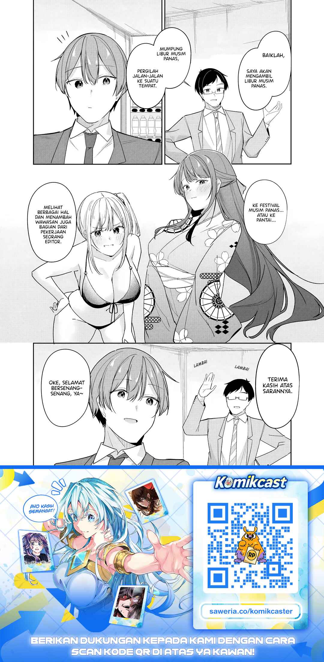 Madogiwa henshuu to baka ni sareta ore ga, futago JK to doukyo suru koto ni natta chapter 14.1 halaman 13