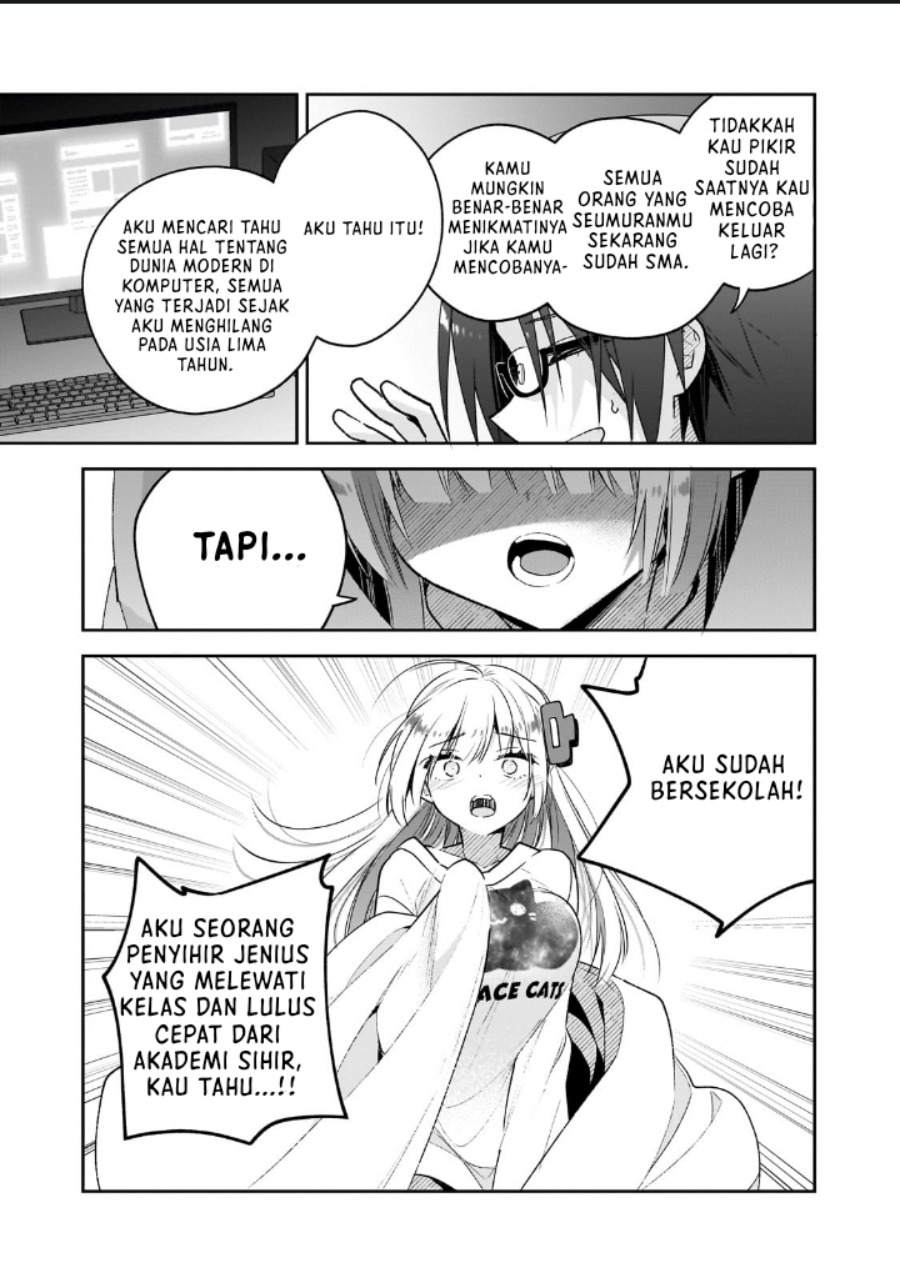 Halaman 12 dari Mahou wa Isekai ni Oite Kimashita. ~Tensai Madoushi Datta Imouto no Yowakute New Game~ Chapter 1