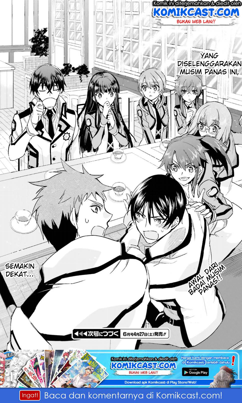 Halaman 38 dari Mahouka Koukou no Rettousei: Steeplechase-hen Chapter 1