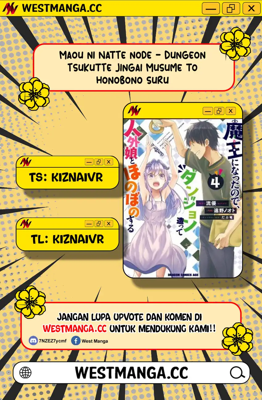Halaman 1 dari Maou ni Natta node, Dungeon Tsukutte Jingai Musume to Honobono Suru Chapter 90.2