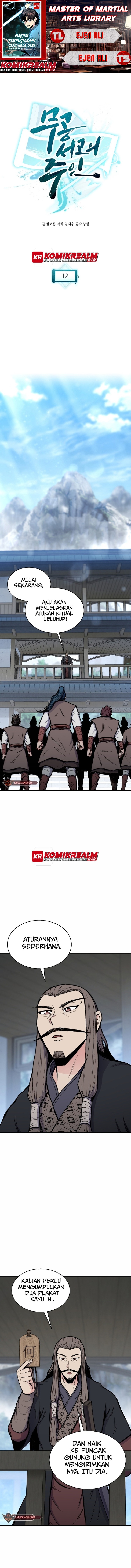 Halaman 1 dari Master of the Martial Arts Library Chapter 12