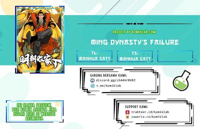 Halaman 1 dari Ming Dynasty’s Failure Chapter 1